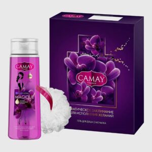 Camay Набор подарочный Гель для душа 250мл + мочалка для душа