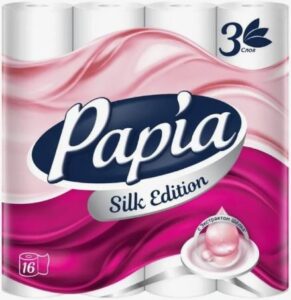 Papia Туалетная бумага 3х слойная Silk edition 16шт