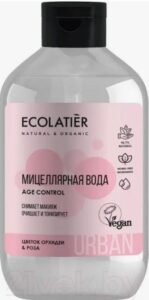 ECOLATIER мицеллярная вода Age control Цветок орхидеи и роза 400мл