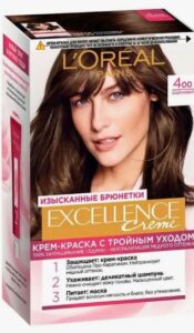Loreal Paris Excellence Creme краска-уход с Тройным уходом №400 Каштановый 192мл