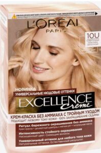 Loreal Paris Excellence Creme краска-уход с Тройным уходом №10U Очень Светло-русый 192мл
