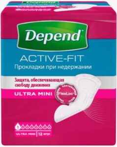 Depend Прокладки Active fit Ultra Mini 12 шт
