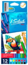 Deli iSelect Карандаши цветные 12шт + Точилка 1шт