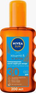 Nivea Sun Масло-спрей для загара Защита и загар 30 SPF 200мл
