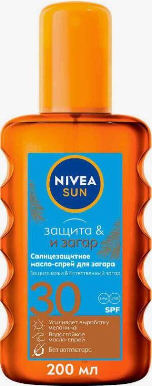 Nivea Sun Масло-спрей для загара Защита и загар 30 SPF 200мл
