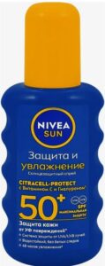 Nivea Sun Солнцезащитный спрей Защита и увлажнение 50 SPF 200мл