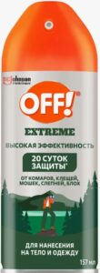 OFF спрей от Комаров, клещей, слепней, мошек и блох Extreme 157мл