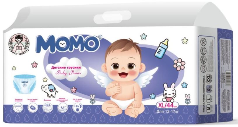 MOMO Трусики Детские XL №5 (12-17кг) 44 шт
