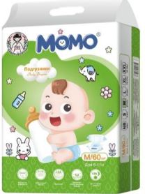 MOMO Подгузники Детские M №3 (6-11кг) 60шт