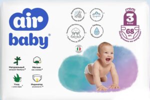 Air Baby  Подгузники детские Jumbo Midi №3 68шт