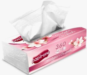 Papirone салфетки Магнолия 155х200 3 слоя 120 шт