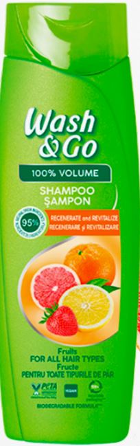 Wash&Go Шампунь Фрукты (для всех типов волос)  400мл