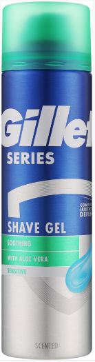 Gillette гель для бритья успокаивающий с алоэ 75мл