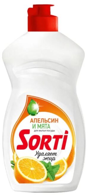 Sorti средство для мытья посуды  Апельсин и мята 450гр