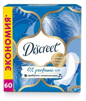 DISCREET Ежедневки AIR 0% Parfume 60шт